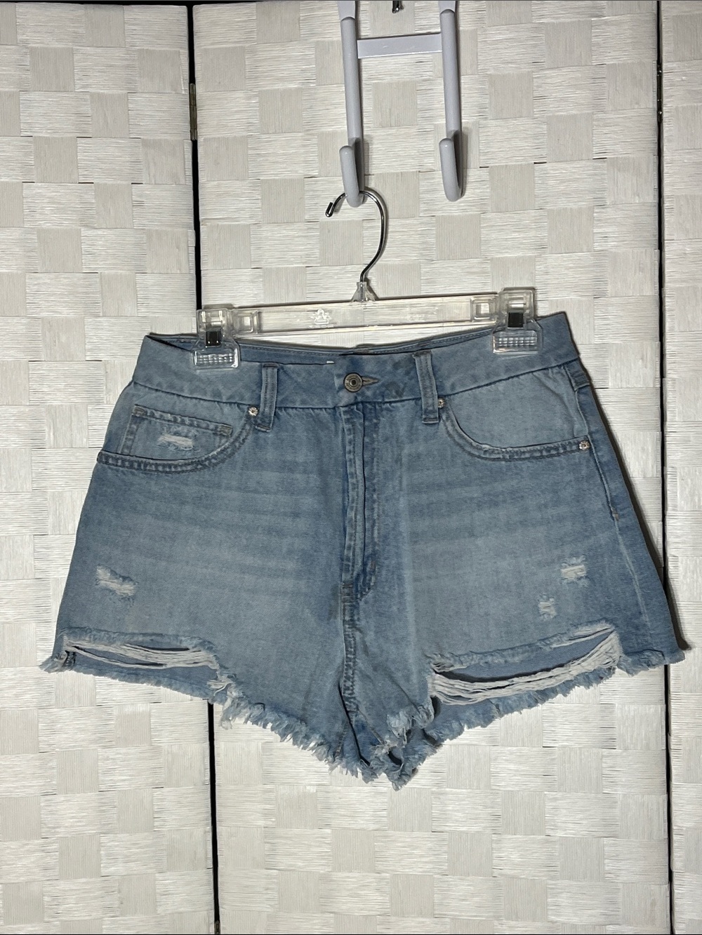 Rewash Light Blue Distressed Cutoff Denim Shorts